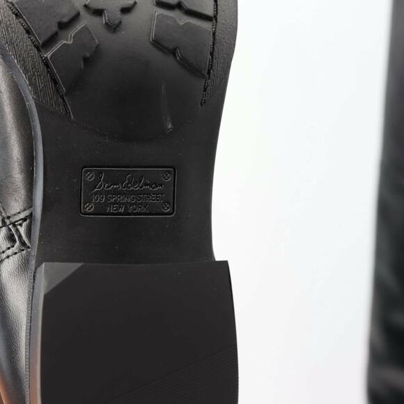 Sam Edelman Womens Pam Over The Knee Boots Black Almond Toe Leather Zip 6.5 M - Picture 10 of 12